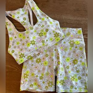 Fabletics floral workout set - boost powerhold